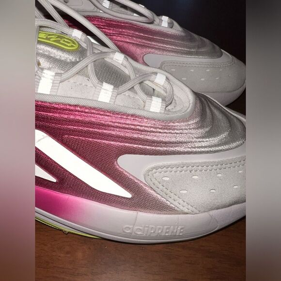 Adidas Ozelia Women’s Running Shoes Purple Green Futuristic Chunky Sneakers Sz 8 - Picture 6 of 11